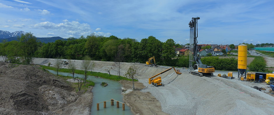 Ufergestaltung Hochwasserschutz Freilassing - © Wasserwirtschaftsamt Traunstein